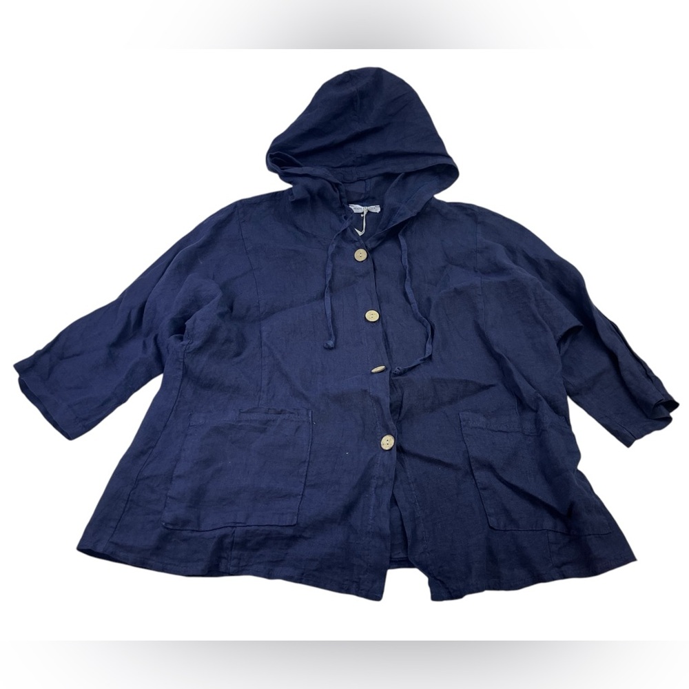 Shyloh Linen Buttoned Hoodie N276-35
